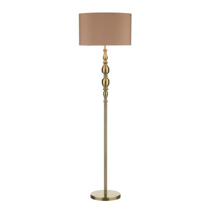 Dar - Madrid Floor Lamp Antique Brass With Shade Dar - Madrid Floor Lamp Antique Brass With Shade