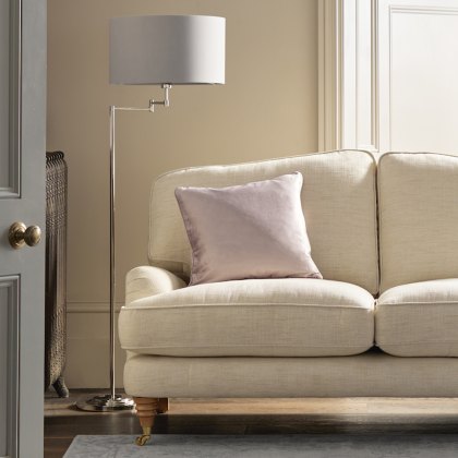 Laura Ashley - Marlowe Swing Arm Floor Lamp (Polished Nickel - With Shade) Laura Ashley - Marlowe Swing Arm Floor Lamp (Polished Nickel - With Shade)