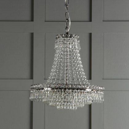Laura Ashley - Enid Grand 5 Light Chandelier Polished Cut Glass Laura Ashley - Enid Grand 5 Light Chandelier Polished Cut Glass