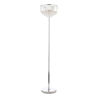 Laura Ashley - Vienna 3lt Floor Lamp Crystal Polished Chrome Laura Ashley - Vienna 3lt Floor Lamp Crystal Polished Chrome