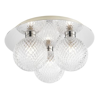 Laura Ashley - Prague 3 Light Flush Bathroom Light IP44 Laura Ashley - Prague 3 Light Flush Bathroom Light IP44