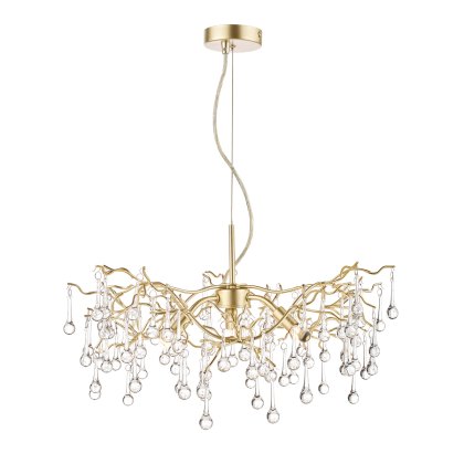 Laura Ashley - Willow 3 Light Pendant Champagne Clear Crystal Laura Ashley - Willow 3 Light Pendant Champagne Clear Crystal