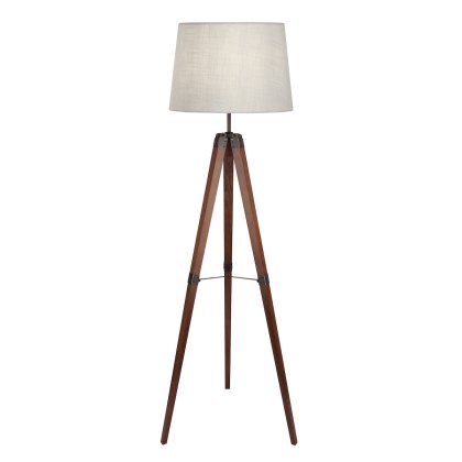 Laura Ashley - Burdale Tripod Floor Lamp (Dark Wood Industrial Brass Base Only) Laura Ashley - Burdale Tripod Floor Lamp (Dark Wood Industrial Brass Base Only)