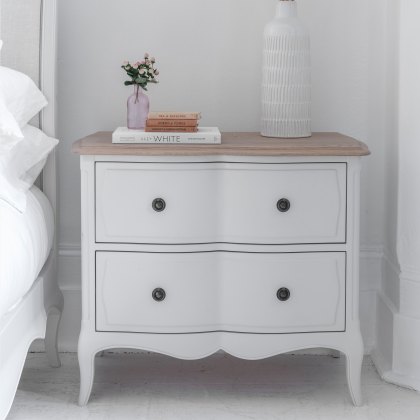 Amelie - Wide Two Drawer Bedside Amelie - Wide Two Drawer Bedside