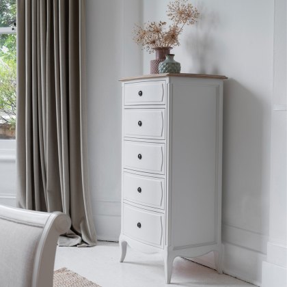 Amelie - Five Drawer Tallboy Amelie - Five Drawer Tallboy