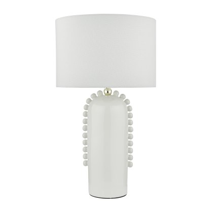 Dar - Dolce Table Lamp White Ceramic With Shade Dar - Dolce Table Lamp White Ceramic With Shade