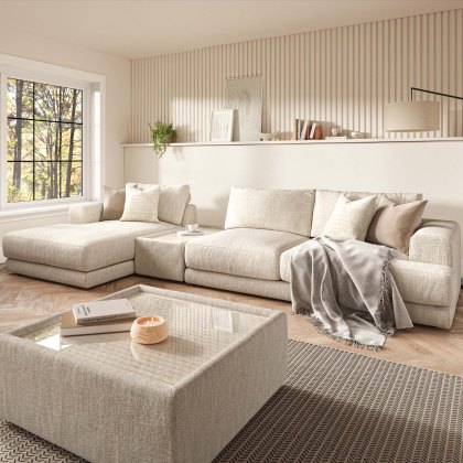 Tibet - Large Chaise Sofa with Sofa Table (LHF) Tibet - Large Chaise Sofa with Sofa Table (LHF)