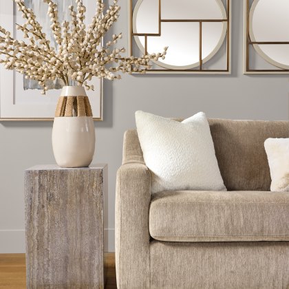 Oasis - Travertine Side Table Oasis - Travertine Side Table