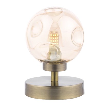 Dar - Touch Table Lamp (Antique Brass With Closed Organic Amber Glass) Dar - Touch Table Lamp (Antique Brass With Closed Organic Amber Glass)