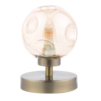 Dar - Touch Table Lamp (Antique Brass With Closed Organic Amber Glass) Dar - Touch Table Lamp (Antique Brass With Closed Organic Amber Glass)