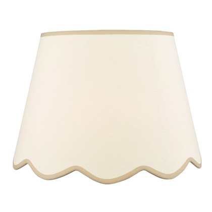 Dar - Poma Natural Linen Tapered Drum Shade (45cm) Dar - Poma Natural Linen Tapered Drum Shade (45cm)