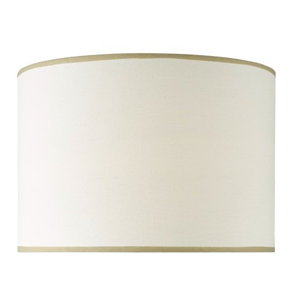 Dar - Idella White Linen Drum Shade (36cm) Dar - Idella White Linen Drum Shade (36cm)