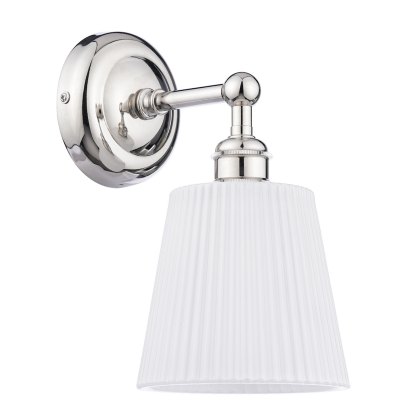 Laura Ashley - Callaghan Wall Light (Polished Nickel and Glass) Laura Ashley - Callaghan Wall Light (Polished Nickel and Glass)