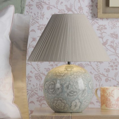 Laura Ashley - Montford Blue & Cream Table Lamp Laura Ashley - Montford Blue & Cream Table Lamp