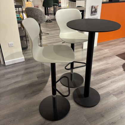 Calligaris - Cocktail 40 Table Base (Matt Black with Chairs) Calligaris - Cocktail 40 Table Base (Matt Black with Chairs)