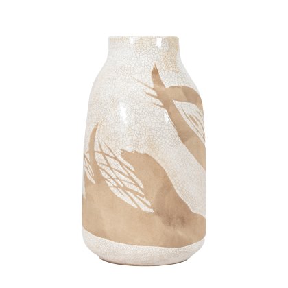 Accessories - Goya Large Reactive Vase (White&Brown) Accessories - Goya Large Reactive Vase (White&Brown)