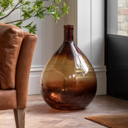 Accessories - Rueda Giant Glass Bottle Vase Amber Accessories - Rueda Giant Glass Bottle Vase Amber