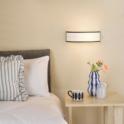 Dar - Jemima White Frosted Acrylic Wall Light (With Shade) Dar - Jemima White Frosted Acrylic Wall Light (With Shade)