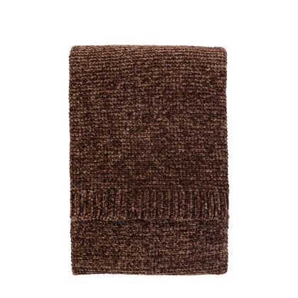 Throws - Deco Luxe Chunky Chenille (Choc) Throws - Deco Luxe Chunky Chenille (Choc)