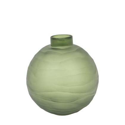 Accessories - Bevelled Glass Globe Vase (Green) Accessories - Bevelled Glass Globe Vase (Green)