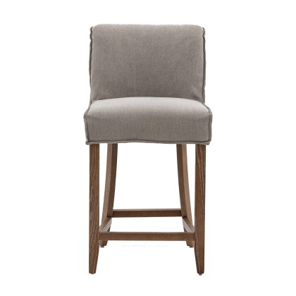 Tarnby - Bar Stool Grey Linen (pair of stools) Tarnby - Bar Stool Grey Linen (pair of stools)