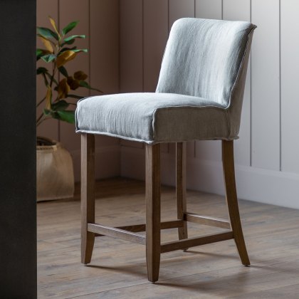 Tarnby - Bar Stool Grey Linen (pair of stools) Tarnby - Bar Stool Grey Linen (pair of stools)
