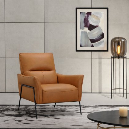 Galway - Tan Leather Accent Chair Galway - Tan Leather Accent Chair