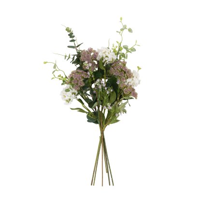 Faux Flowers - Lilac Mixed Wrapped Bouquet Faux Flowers - Lilac Mixed Wrapped Bouquet
