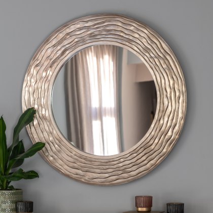 Mirrors - Cresta Round Mirror Champagne Mirrors - Cresta Round Mirror Champagne