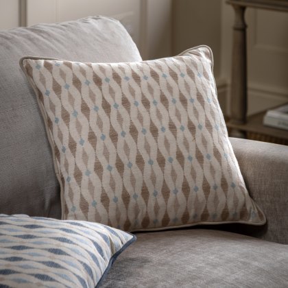 Cushions - Sierra Ikat Embroidered Cushion Natural Cushions - Sierra Ikat Embroidered Cushion Natural