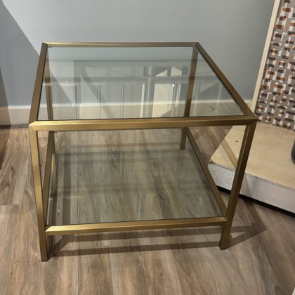 Dekko - Lamp Table (Clear Glass Top) Dekko - Lamp Table (Clear Glass Top)