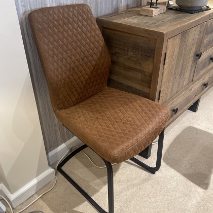 Charlie - Dining Chair (Antique Brown Fabric) Charlie - Dining Chair (Antique Brown Fabric)