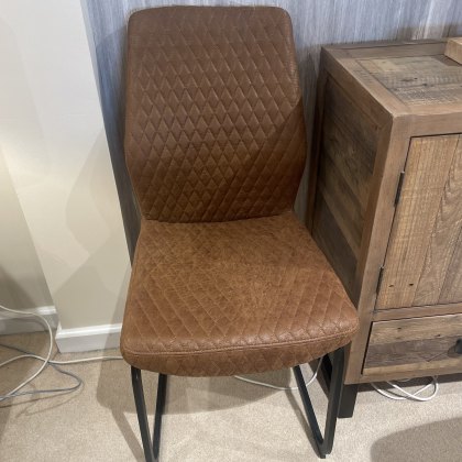 Charlie - Dining Chair (Antique Brown Fabric) Charlie - Dining Chair (Antique Brown Fabric)