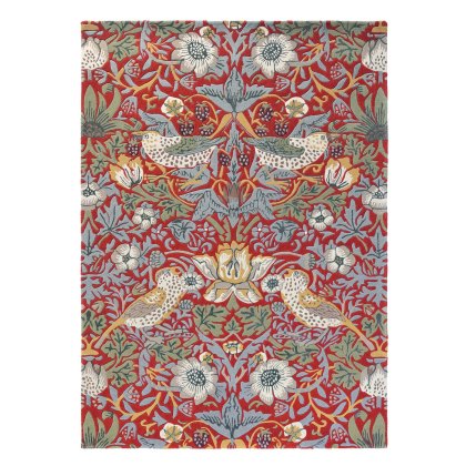 Morris Co - Strawberry Thief Crimson Rug Morris Co - Strawberry Thief Crimson Rug
