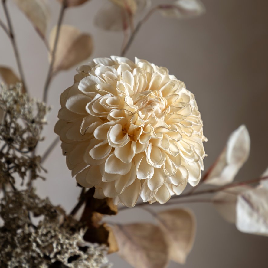Faux Flowers - Dahlia Autumnal Bouquet Natural Faux Flowers - Dahlia Autumnal Bouquet Natural