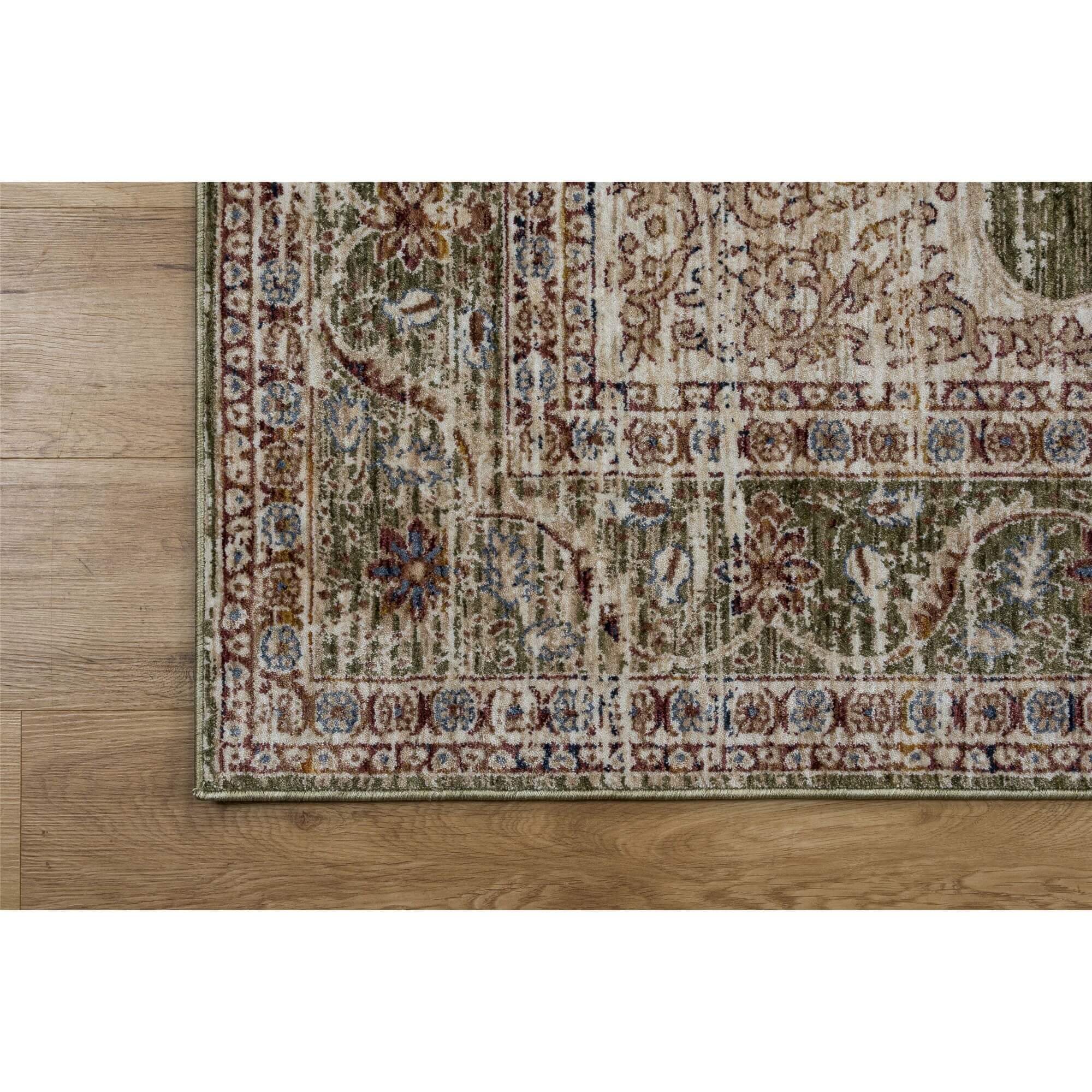 Alhambra Ivory/Green Rug • Roomes Furniture & Interiors