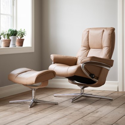 Stressless Mayfair - Recliner Chair and Footstool (Cross Base)