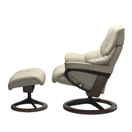 Stressless Reno - Recliner Chair with Footstool (Signature Base)