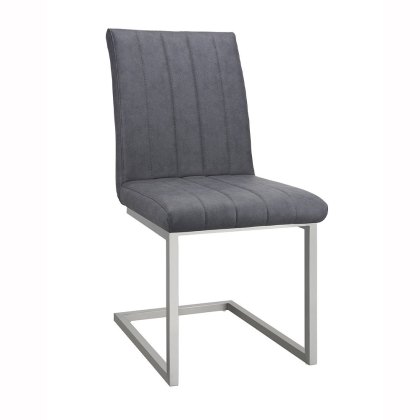 Athens - Dining Chair (Dark Grey Faux Leather) Athens - Dining Chair (Dark Grey Faux Leather)