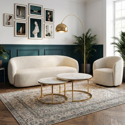 Berkshire - Round Coffee Table Nest (White Ceramic) Berkshire - Round Coffee Table Nest (White Ceramic)
