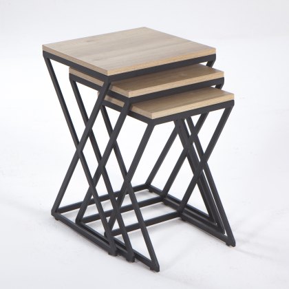 Warwick - Nest of Tables (Oak Effect) Warwick - Nest of Tables (Oak Effect)