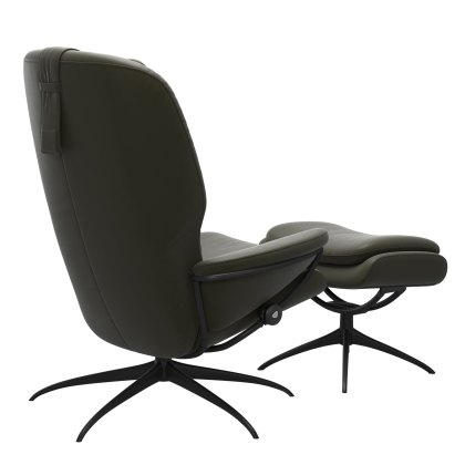 Stressless Rome - High Back Recliner Chair with Footstool (Star Base)