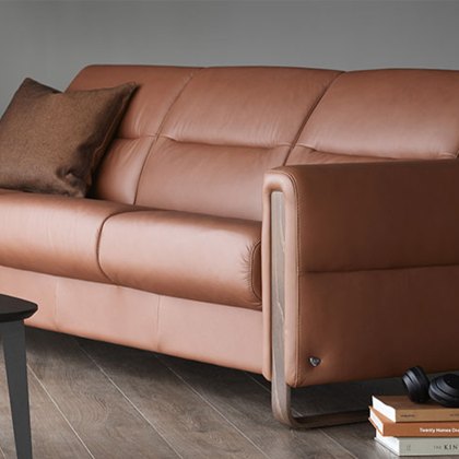 Stressless Fiona - 3 Seat Sofa (Wood Arm)