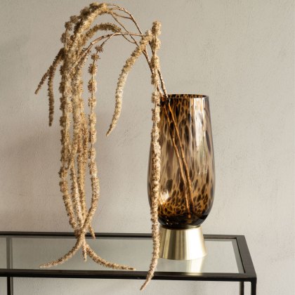 Savanna - Glass Vase with Brass Base (40cm)