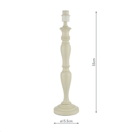 Dar - Caycee Table Lamp Base Only (Cream)