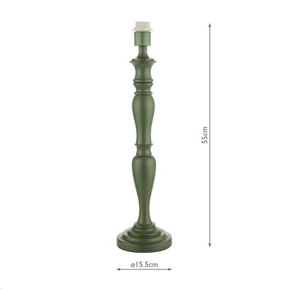 Dar - Caycee Table Lamp Base Only (Green)