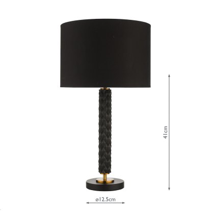 Dar - Emani Table Lamp Base Only (Black Aged Gold)