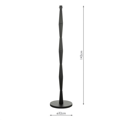 Dar - Sierra Floor Lamp Base Only (Black)