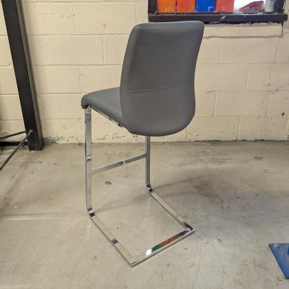 Seattle - Bar Stool (Grey Faux Leather)