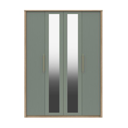 Exeter - Tall Four Door Wardrobe with Two Mirrors (Soft Close) Exeter - Tall Four Door Wardrobe with Two Mirrors (Soft Close)